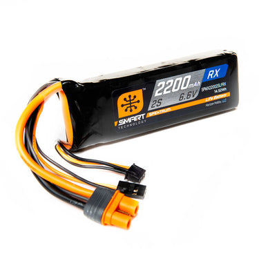Spektrum SPMX22002SLFRX 2200mah 2S 6.6v Smart LiFe IC3